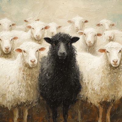 black sheep with folk