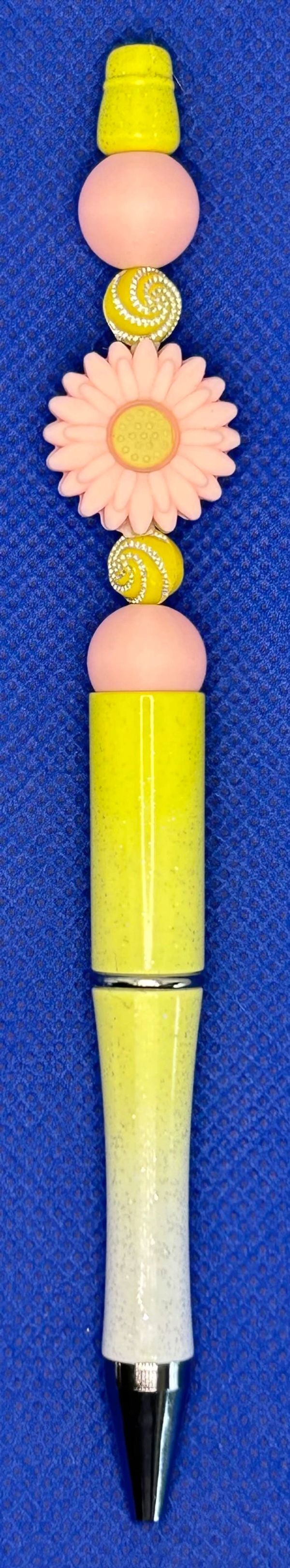 Pink Sunflower Pen $6
