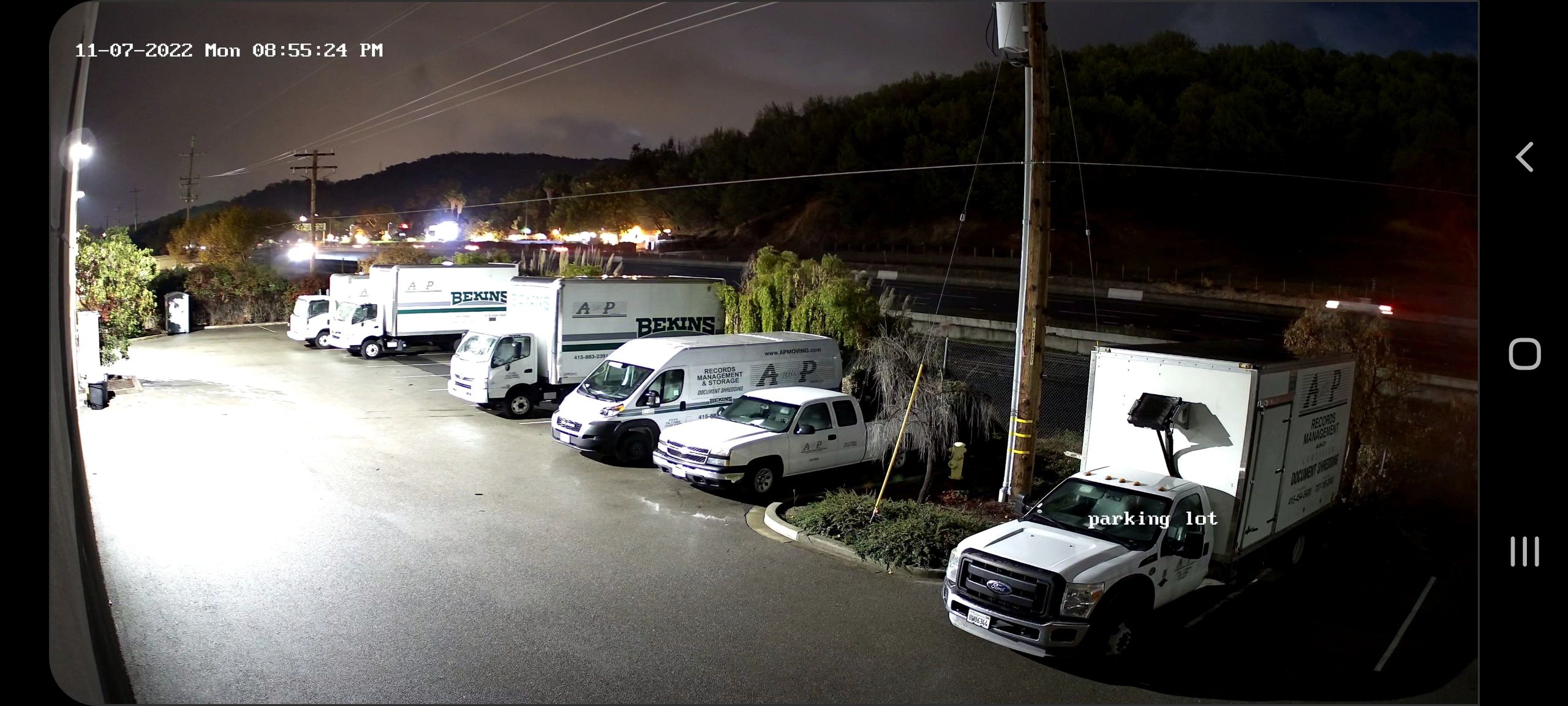 24-Hour Parked Vehicle Security Cameras In Extreme Night View