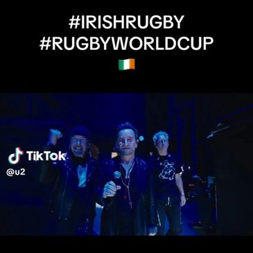 U2 Smashing Buttons Sphere Las Vegas Ireland Rugby Squad. Rugby World Cup 2023 U2 TikTok