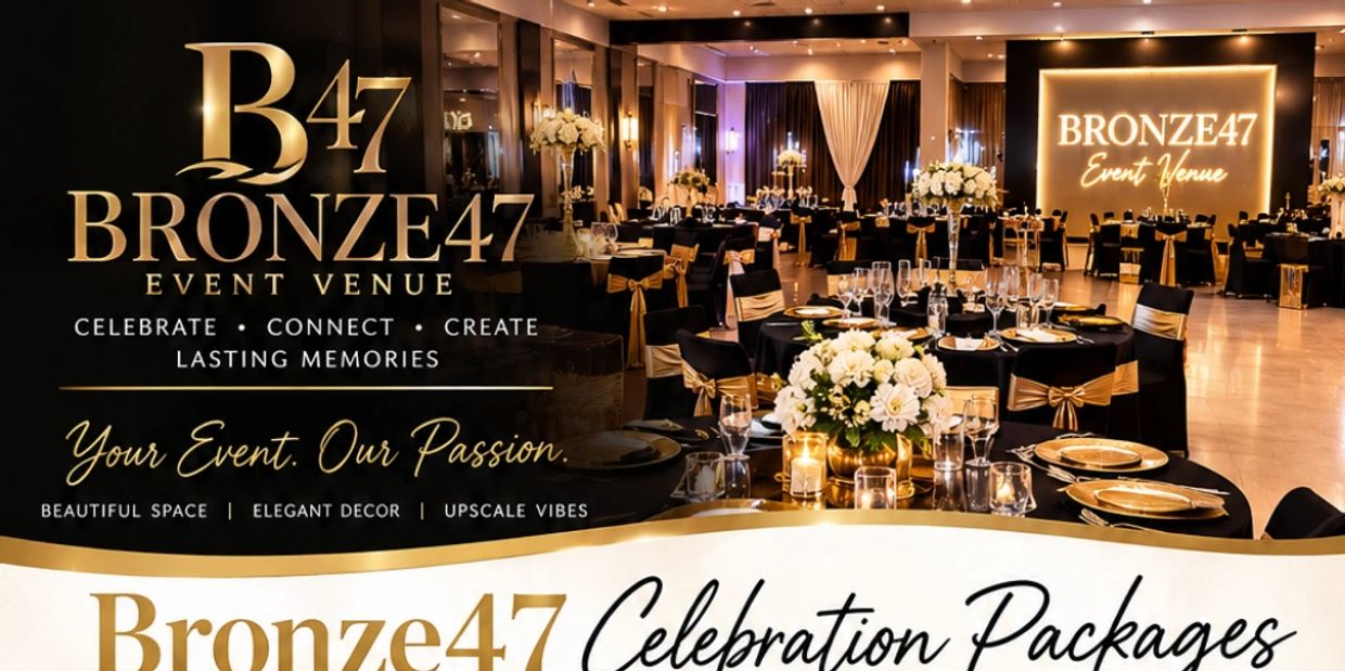 Bronze47 event venue with elegant decor and celebration packages.