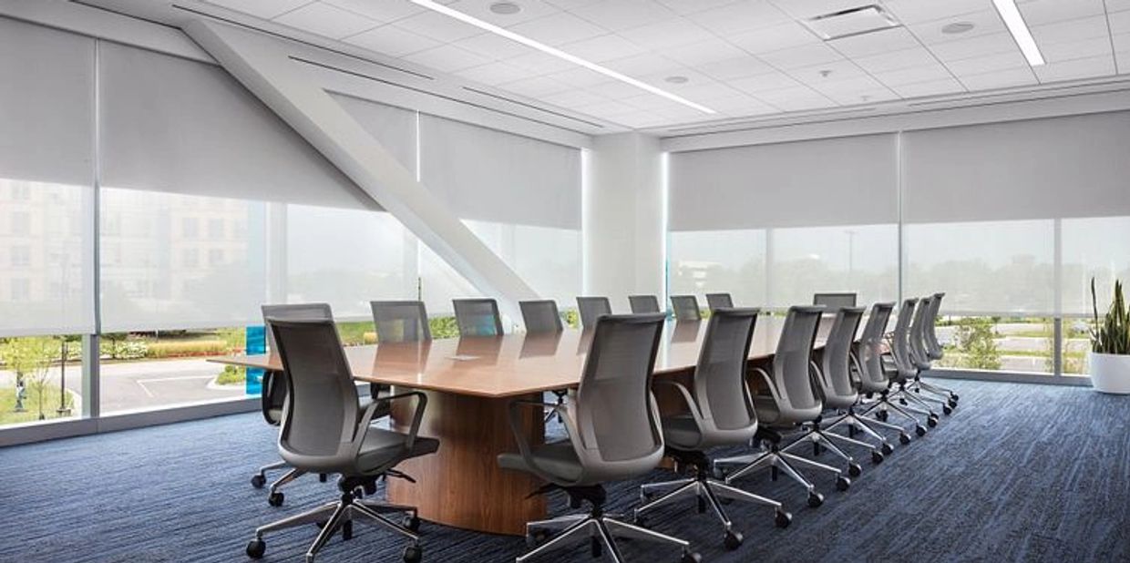 Commercial window treatments | Motorized Shades for conference rooms | Kansas | Anytime