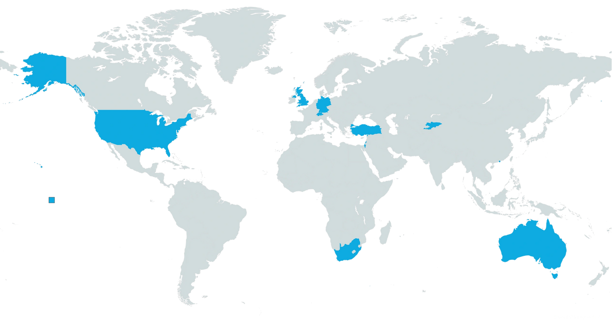 Worked Countries Map