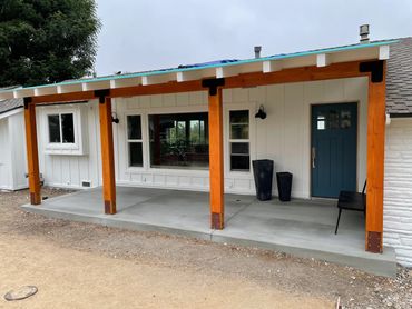 post and beam porch modern farmhouse renovation