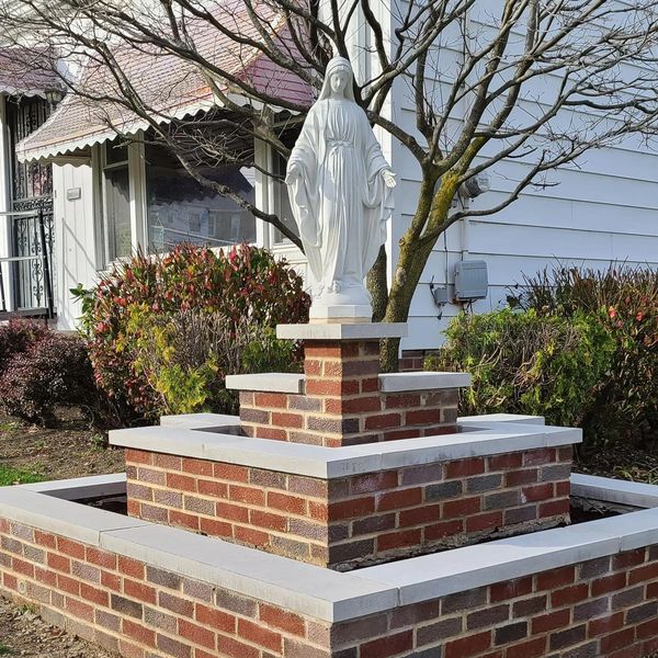 Mother Mary statue shrine in Garfield Heights we built