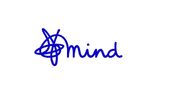 Blue scribble next to the word "mind" in blue handwriting.