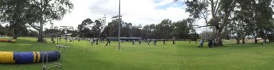 Panoramic view of the club ground
during training
