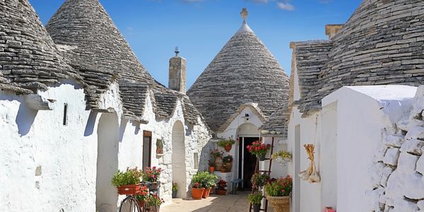 Trulli Houses, Italy
Stone huts with mortar-free, cone-shaped roofs using ancient dry-stone methods.