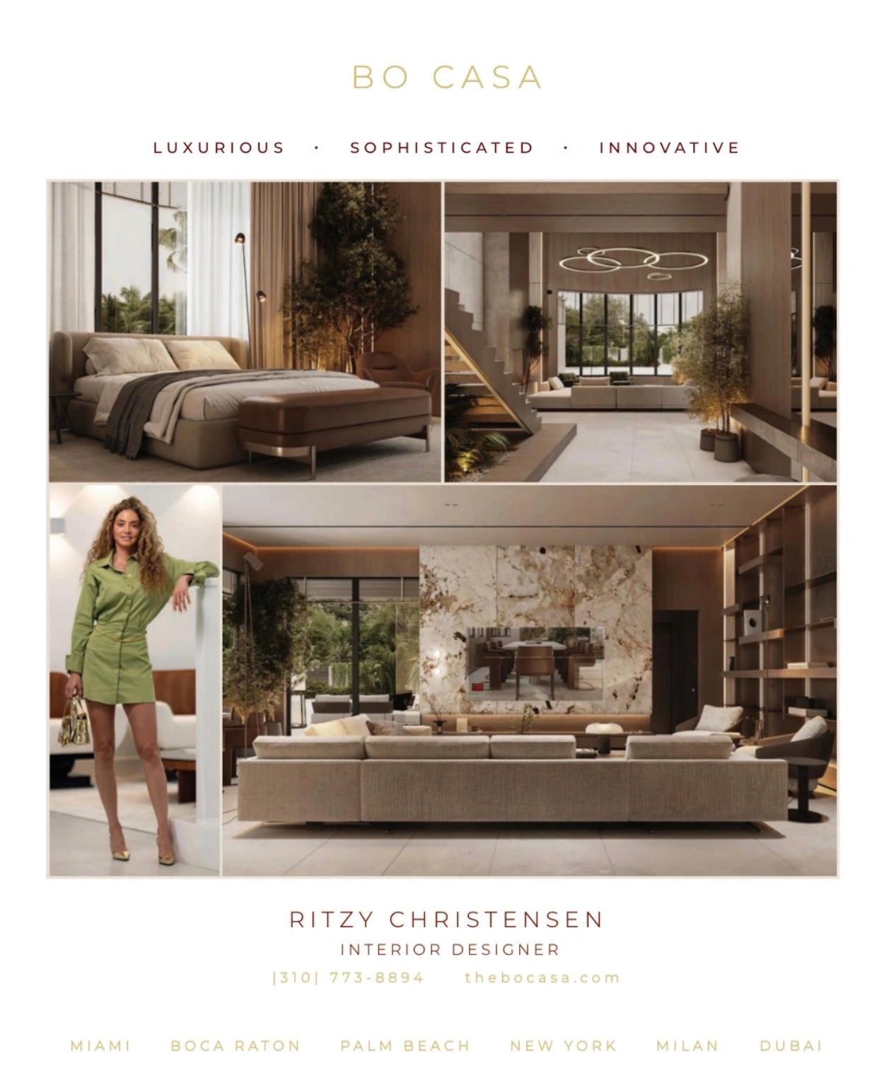 Luxury interior design by Ritzy Christensen showcasing sophisticated, innovative living spaces.