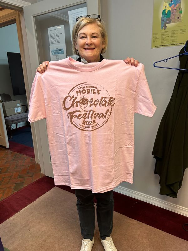 CHECK IT OUT! THE MOBILE CHOCOLATE FESTIVAL TEE SHIRTS ARE HERE!  Grab one before they are all gone.