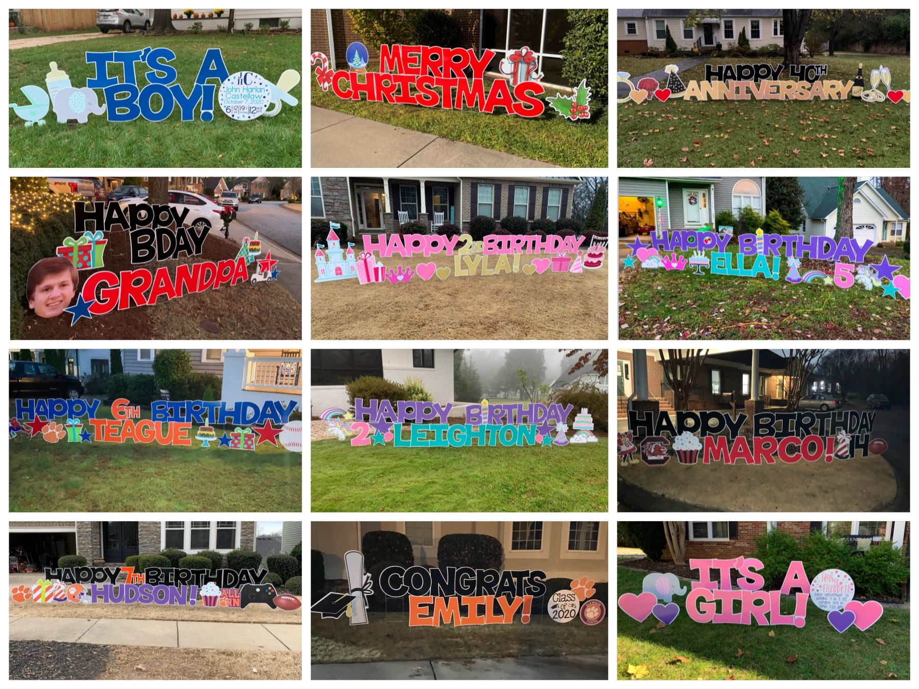 Savvy Signs Greenville Yard Signs, Events, Birthday Yard Signs