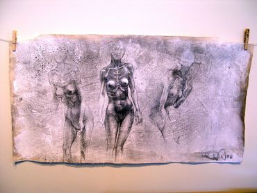 Drawing by Sculptor Tomas Oliva "Heralders" 2006, from Dripping Beauty Series.