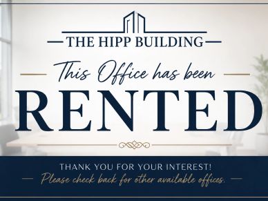 Office space rented in The Hipp Building.