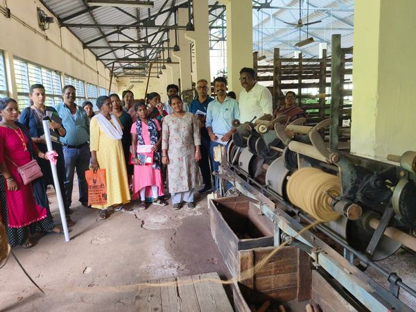 Live Demonstration of Coir Spinning and Spooling