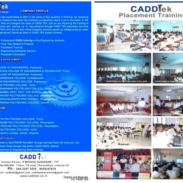 CADD / PLACEMENT Training in engineering colleges.
