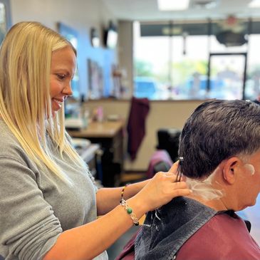 Ashley doing a neck shave