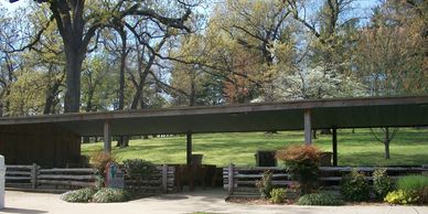 The Picnic Pavilion and its scenic setting.