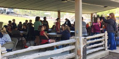 Picnic Pavilion being used by a group.