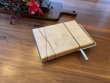 Maple Cheese Slicer with Walnut Inlay