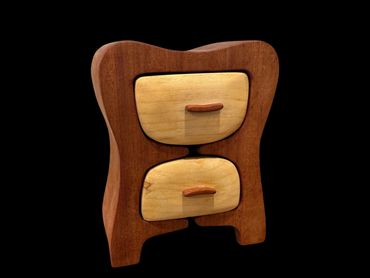 Bandsaw Box -  Mahogany and Buckeye
