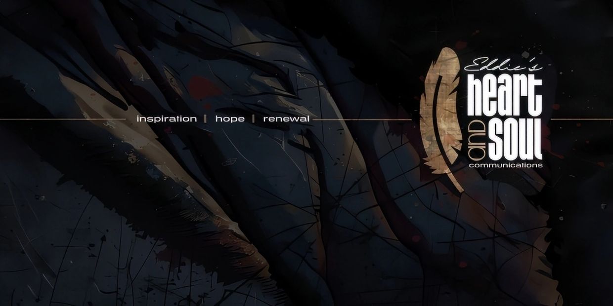 Dark artistic background with text about inspiration, hope, and renewal.