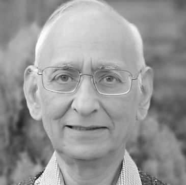 Portrait of an elderly man wearing glasses and a checkered shirt.