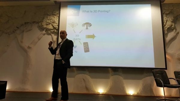 Dr Conor MacCormack speaking at an Enterprise Ireland conference