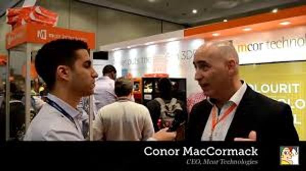 Dr Conor MacCormack interviewing with the Motley Fool at the 3D Print Show NYC