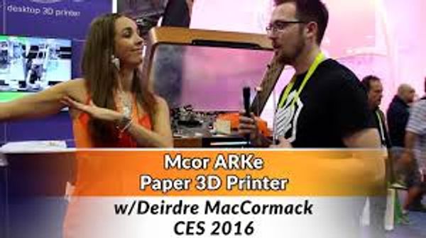 Deirdre MacCormack showcasing the Mcor ARKE at CES 2016