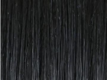 Close-up of straight black hair strands.