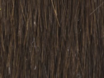 Close-up of dark brown hair strands.