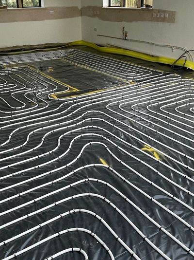 Underfloor heating install in Bristol in preparation for floor screeding 