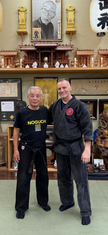 Training with Noguchi Sensei at the Hombu in Japan.