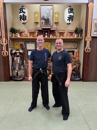 Training with Masse Sensei at the Hombu in Japan.