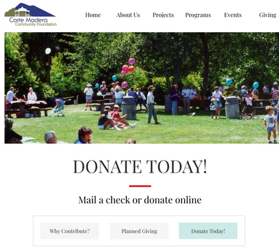 Corte Madera Community Foundation donations page