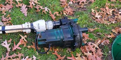 A septic dose pump being replaced in Michiana.