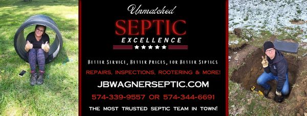 JB Wagner septic service excellence in South Bend, Indiana.