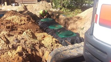 G4 Septic making an install in South Bend.