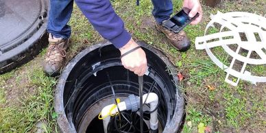 A Septic System being Inspected.