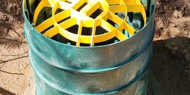 A septic tank riser.