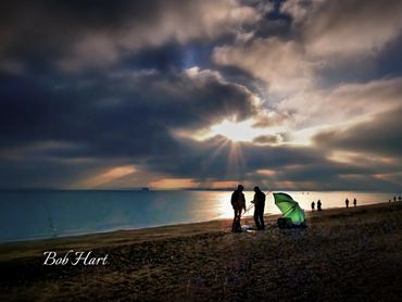 Night Fishing, Eastney Beach, Portsmouth, UK