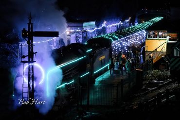 The Polar Express? Alresford station, The Watercress Line, Hampshire, UK
