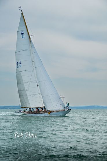 The historic 12-Metre class classic yacht Anita (bearing sail number G2) is a legendary German-built