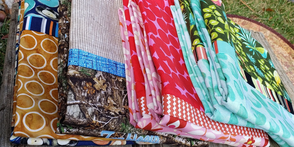 Each of my pillow cases is unique and one-of-a-kind, created from three coordinating fabrics.  The f