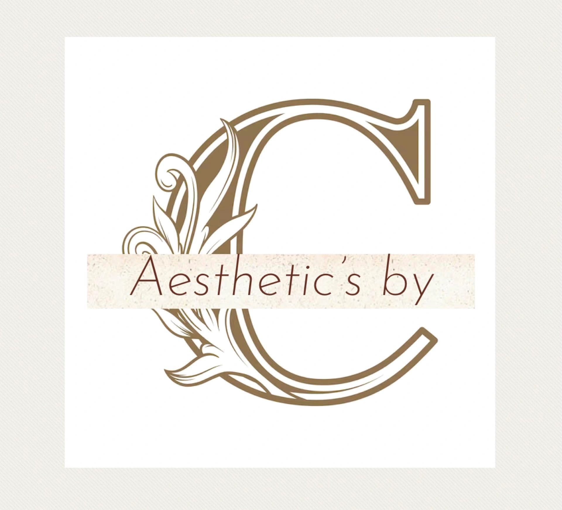 Elegant logo featuring a decorative letter C with the text 'Aesthetic's by'.