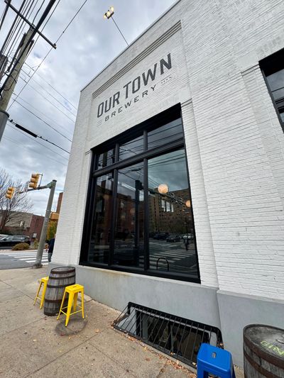 Our Town Brewery Lancaster City, Pennsylvania. Exterior window trim repaired and painted by AJM Pain