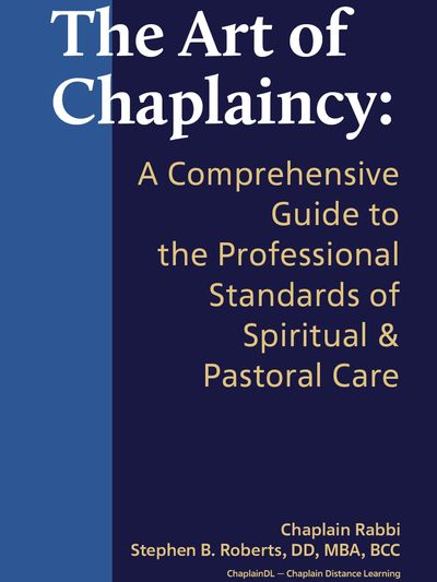 Book cover titled The Art of Chaplaincy, focusing on spiritual and pastoral care standards.