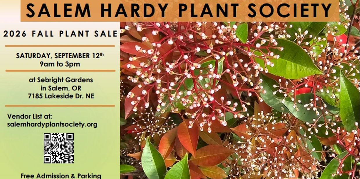 Announcement for Salem Hardy Plant Society's 2026 Fall Plant Sale.