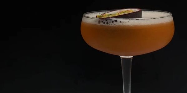 Pornstar Martini Cocktail with passionfruit