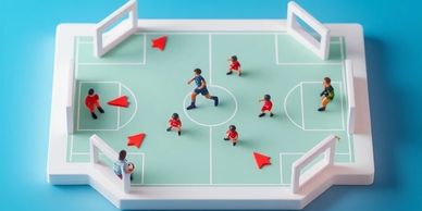 Children's football and training class. Improve passing.